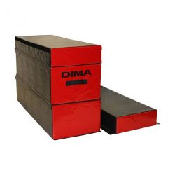MODULE EN MOUSSE NOIR ET ROUGE  PLINTH 3 OU 4 ETAGES - DIMASPORT