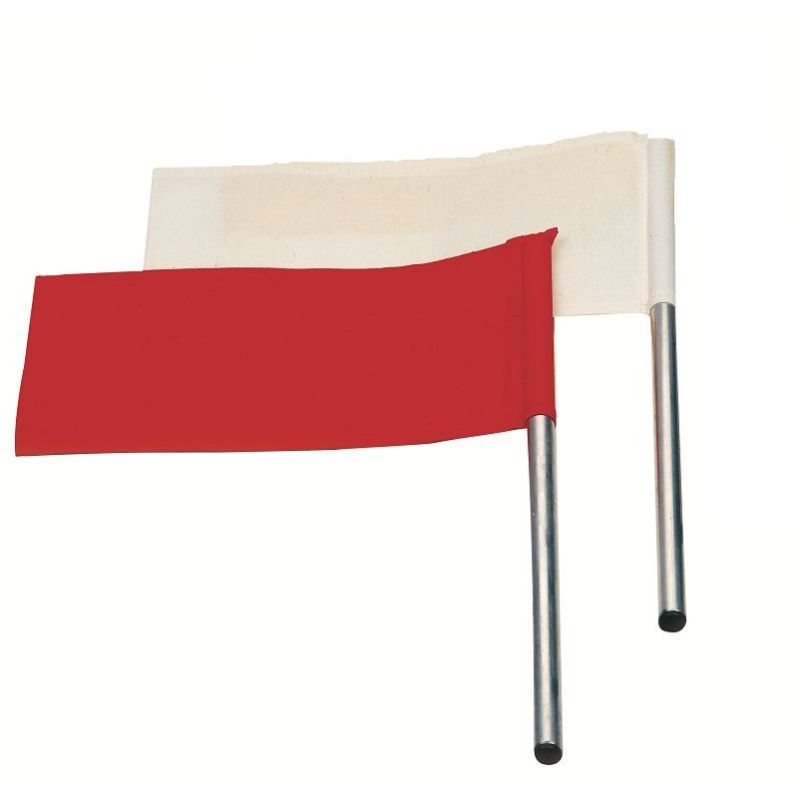 Drapeaux de juge blanc/rougela paire
