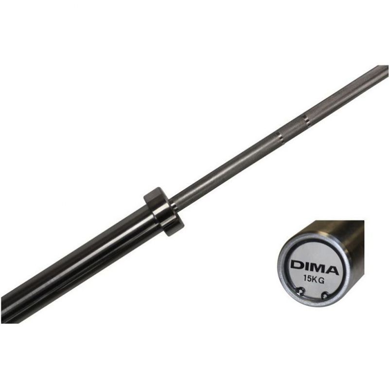 BARRE OLYMPIQUE DE MUSCULATION 15KG - CAPACITY 500KG - DIMASPORT