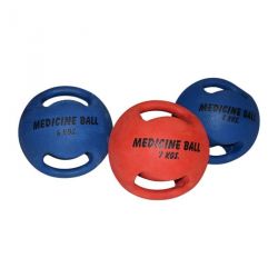 MEDICINE BALL A DOUBLE POIGNÉE - 6, 7 ET 8KG - DIMASPORT