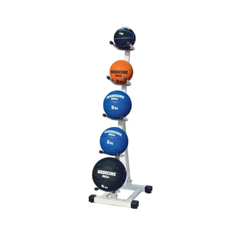 ÉTAGÈRE DE RANGEMENT VERTICALE POUR 5 MEDICINE BALLS | DIMASPORT