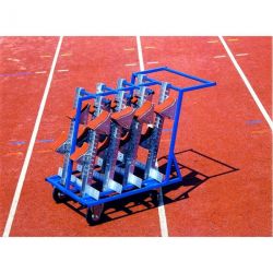 Chariot de transport a platpour 8 starting blocks