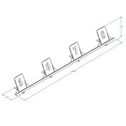 Planche reperage en acier longueur/triple