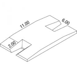 Matelas perche double entree international up & down monohousse 11.00 x 6.00 x 0.80/0.40m