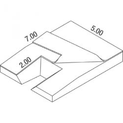 Matelas perche meeting monohousse7.00 x 5.00 x 0.80/0.50m