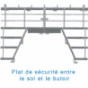 Caillebotis galvanise pour sautoir perche basic4.25x5.00x0.10m