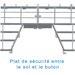 Caillebotis galvanise pour sautoir perche basic4.25x5.00x0.10m