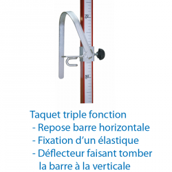 Poteaux hauteur club avec taquet deflecteurla paire