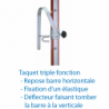 Poteaux hauteur club avec taquet deflecteurla paire