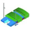 Garage sur roues fixes pour sautoir perche club 6.80 x 5.60m