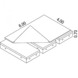 Matelas hauteur international 6.00 x 4.00 x 0.70m