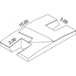 Matelas perche meetingdouble entree monohousse10.00 x 5.00 x 0.80/0.50m
