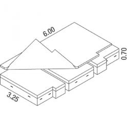 MATELAS HAUTEUR DIMASPORT CHALLENGER  6.00 X 3.25/3.00 X 0.70 M