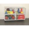 ARMOIRE DE RANGEMENT EQUIPEMENT SPORTIF SUR ROULETTE 150X54X103CM
