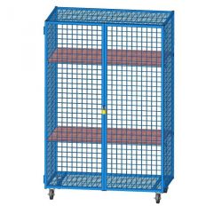 ARMOIRE RANGEMENT GRILLAGÉE MATÉRIEL MOBILE 120X70X183CM - DIMASPORT