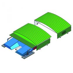 Garage sur roues fixes pour sautoir perche club 6.80 x 5.60m