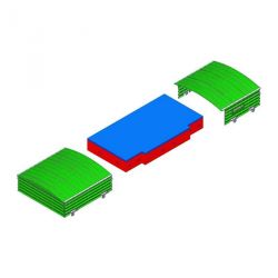 Garage sur roues fixes pour sautoir hauteur challenger6.50 x 3.80m