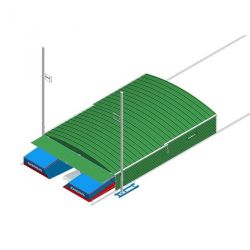Garage sur roues fixes pour sautoir perche meeting7.85 x 5.60m