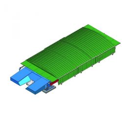 Garage sur roues fixes pour sautoir perche meeting double entrees10.60 x 5.60m