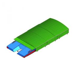 Garage integral sur roues fixes pour sautoir perche international8.60 x 6.70 m