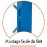 Poteaux badminton ffbad 78kggrande competition - avec filetla paire
