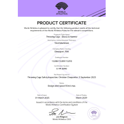 CAGE MARTEAU ALUMINIUM CERTIFIÉE WORLD ATHLETICS A SCELLER |DIMASPORT