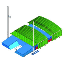 Garage sur roues fixes pour sautoir perche meeting7.85 x 5.60m