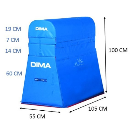 GYMNASTIC VAULTING HORSE FOAMMODULE 105x55x100cm - DIMASPORT