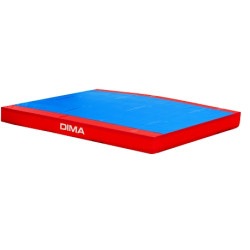 Housse de remplacement pour matelas de reception bicolore solidaire velcro en bout