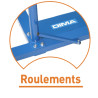 Barres mixtes a poseravec roulements et matelas integre