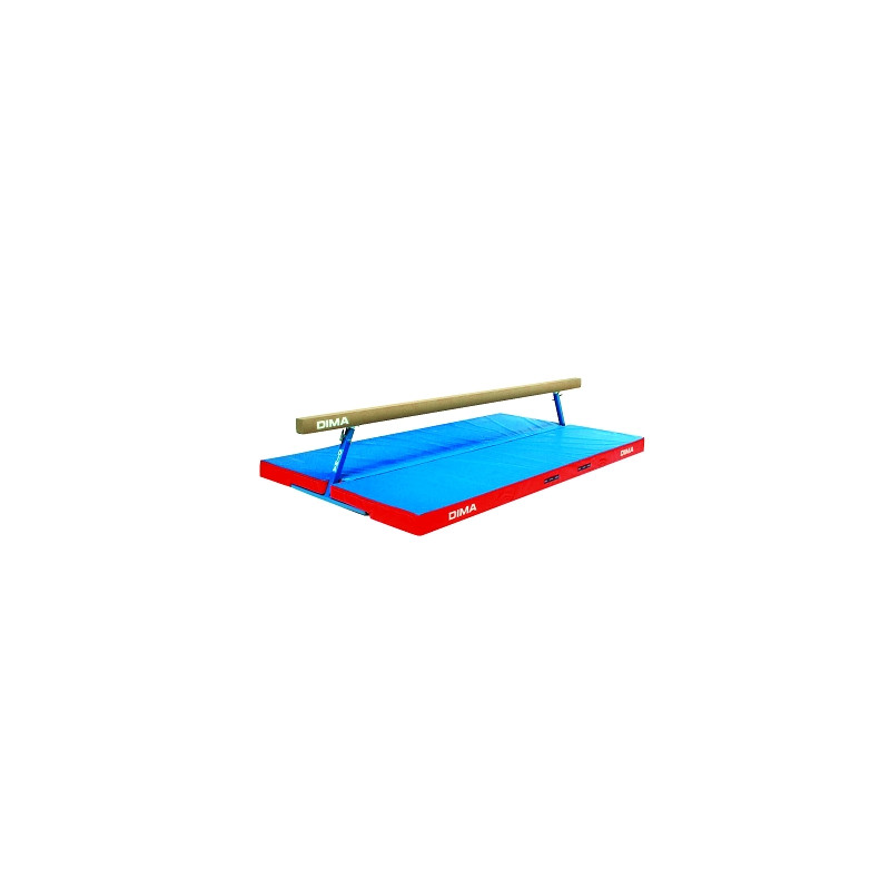 Poutre eps de gymnastiqueavec chariots de deplacement et matelas integre