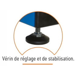 Poteaux badminton ffbad 78kggrande competition - avec filetla paire