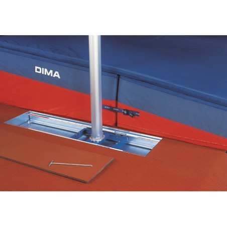 Rail a encastrer dans auge 1500x350mm avec chariot et couvercle - la paire