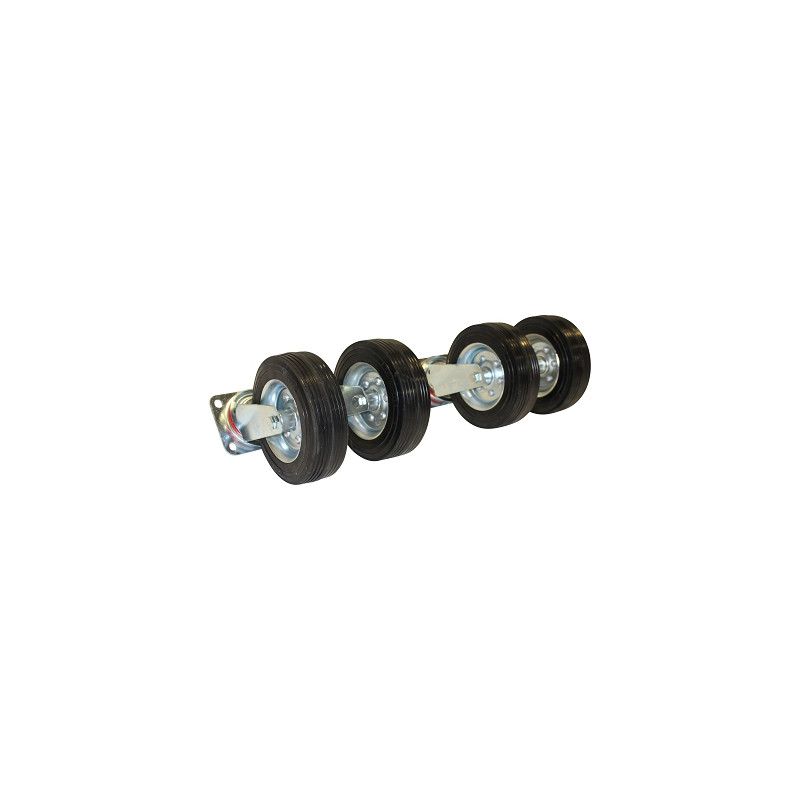 Jeu de 4 roues pivotantes pour garage rangement perche