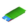 Garage integral sur roues fixes pour sautoir perche international double entrees up & down11.60 x 6.70m