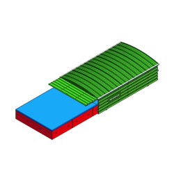 Garage sur roues fixes pour sautoir hauteur basic5.70x3.20m