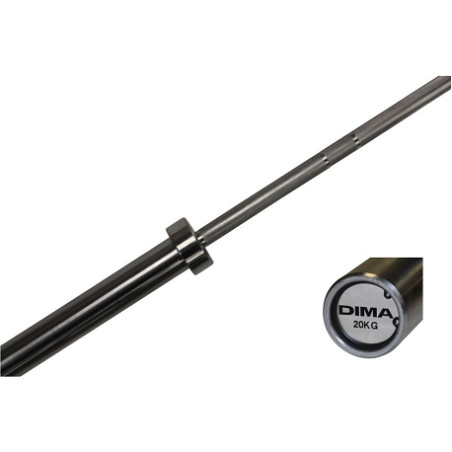 BARRE OLYMPIQUE HALTÉROPHILIE 20KG - CAPACITÉ 450KG - DIMASPORT