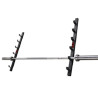 PORTE-BARRE MURAL POUR RANGEMENT DE 6 BARRES OLYMPIQUES - DIMASPORT