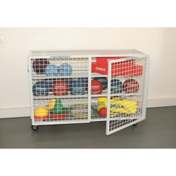 ARMOIRE DE RANGEMENT EQUIPEMENT SPORTIF SUR ROULETTE 150X54X103CM