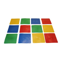 Carre de marquage au sol pvc 30 x 30 cmlot de 12 avec sac