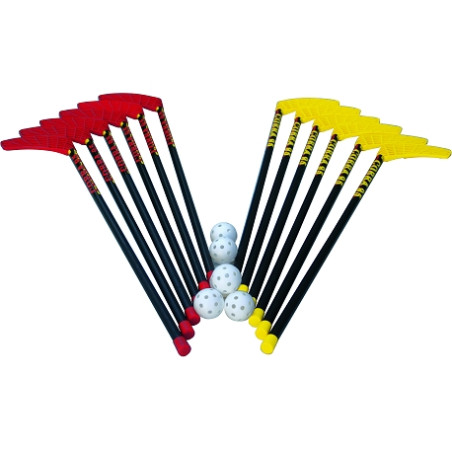 KIT UNIHOCKEYJEU DE 12 CROSSES ET 6 BALLES