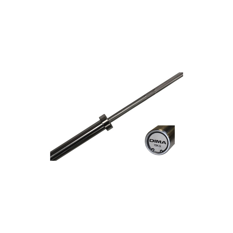BARRE OLYMPIQUE DE MUSCULATION 15KG - CAPACITÉ 300KG - DIMASPORT