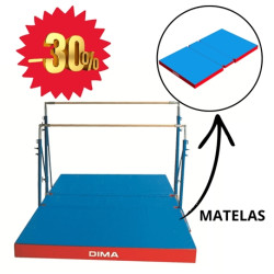 BON PLAN - MATELAS DE RÉCEPTION REPLIABLE POUR BARRES ASYMÉTRIQUES 420x240x20 CM