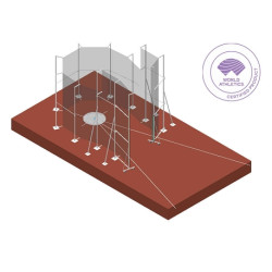 CAGE MARTEAU ALUMINIUM CERTIFIÉE WA AVEC PORTES EN ACIER A SCELLER